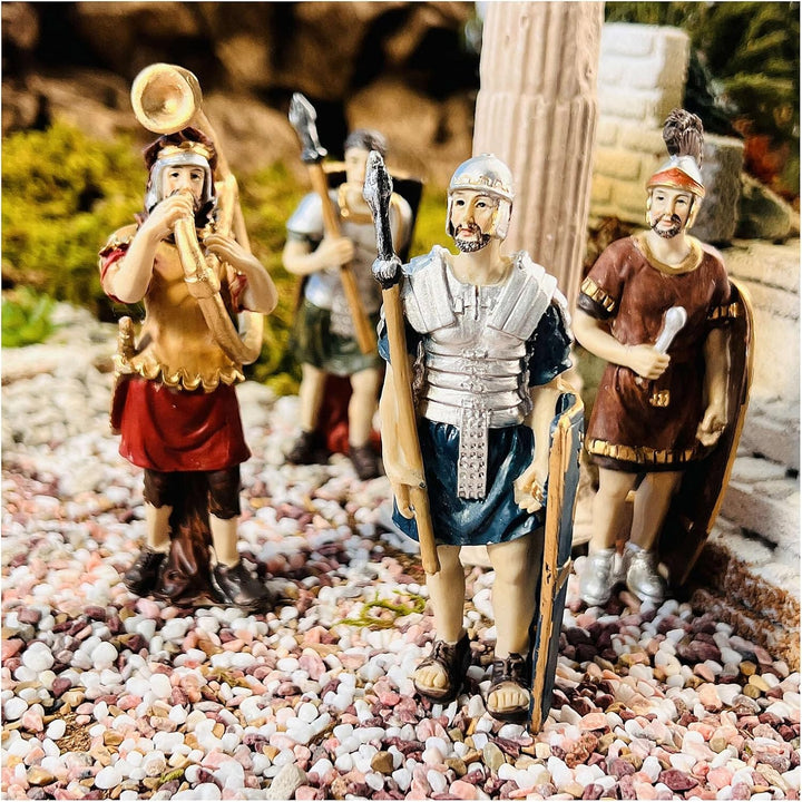 Römische Soldaten, Set zu 4 Stück, für 9 cm Krippe