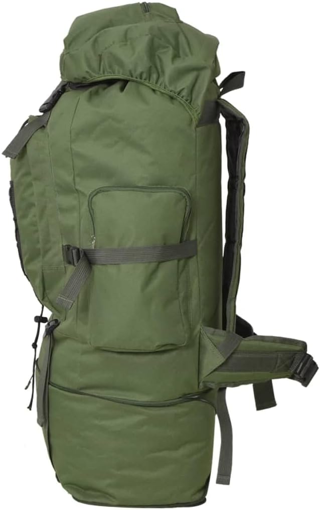 vidaXL Trekkingrucksack Armee Rucksack Kampfrucksack Wanderrucksack XXL 100 L 100 l Grün, 100 l Grün
