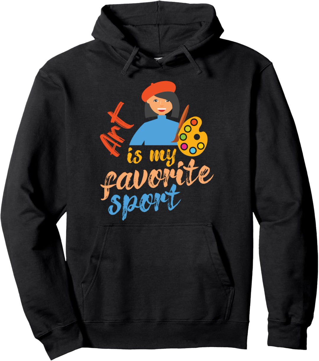 Kunst ist mein Lieblingssport Lustiger Künstler Maler Spruch Pullover Hoodie