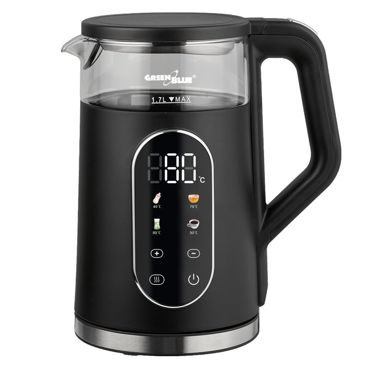GreenBlue GB670 B Kabelloser Wasserkocher 1,7 l 2200 W | Temperaturregelung 40–100 °C in 5-°C-Schrit
