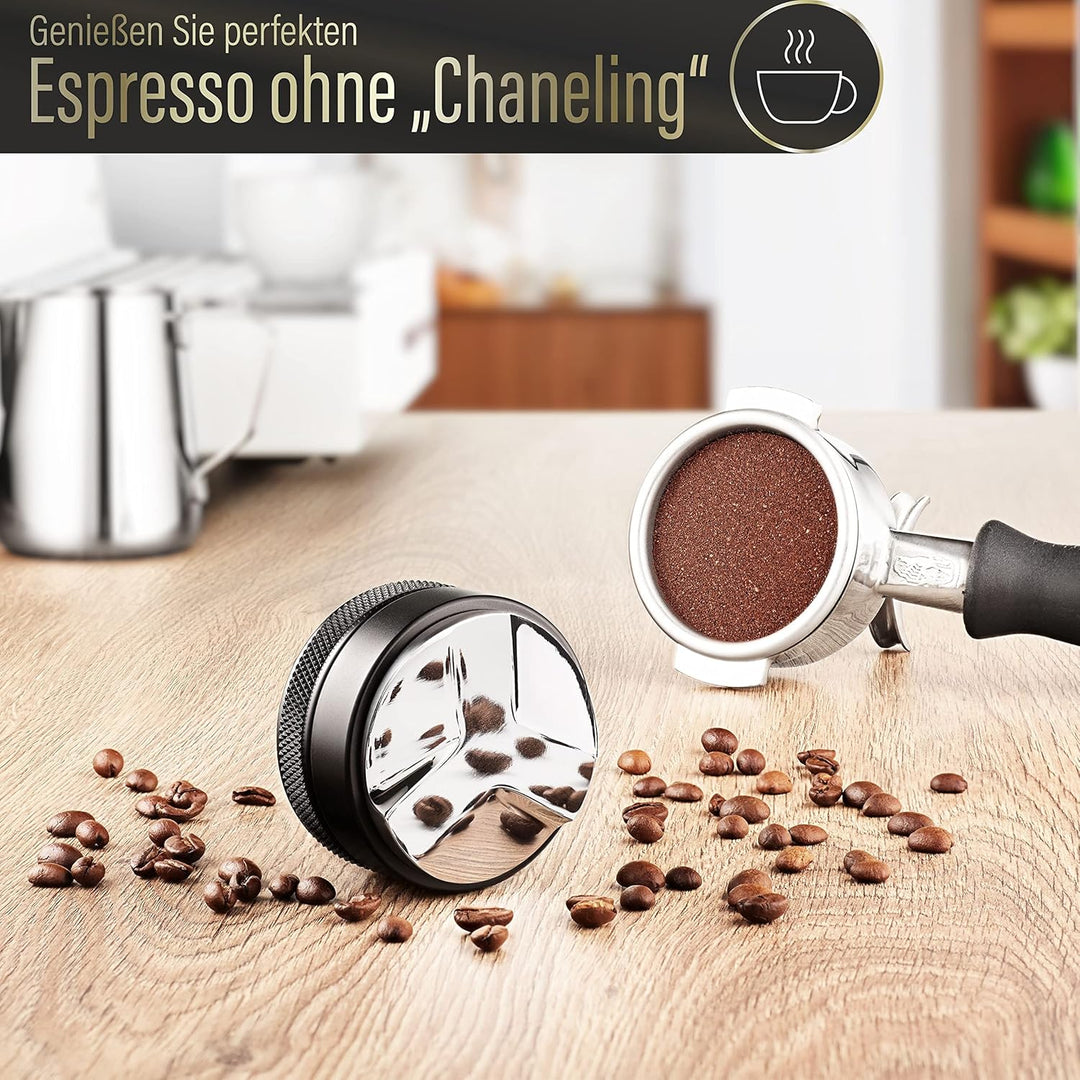 Barista Legends® Espresso Distributor Edelstahl höhenverstellbar - Leveler Tool für perfektes Kaffee
