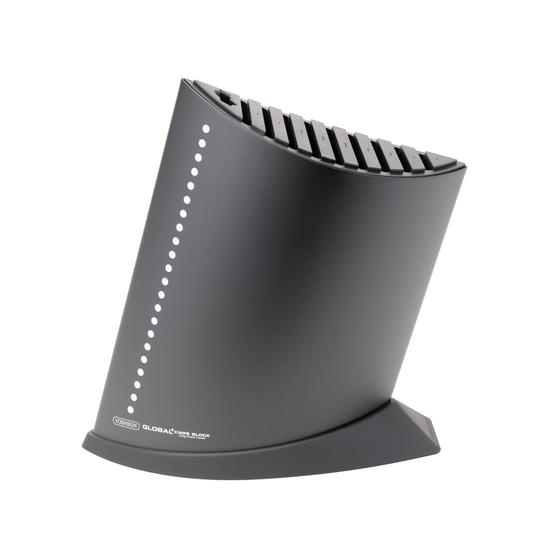 Global GKB-52/CB Messerblock oval, S-Size, schwarz für 9 Messer Farbe 2:, Farbe 2: Schwarz