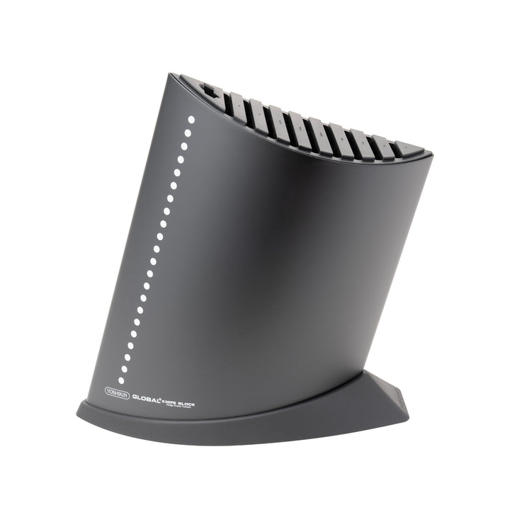 Global GKB-52/CB Messerblock oval, S-Size, schwarz für 9 Messer Farbe 2:, Farbe 2: Schwarz