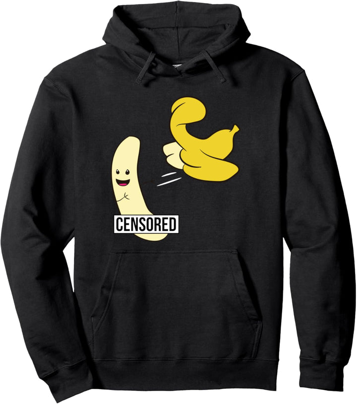 Nackte Banane Erwachsenen Humor Zensierte Banane Pullover Hoodie