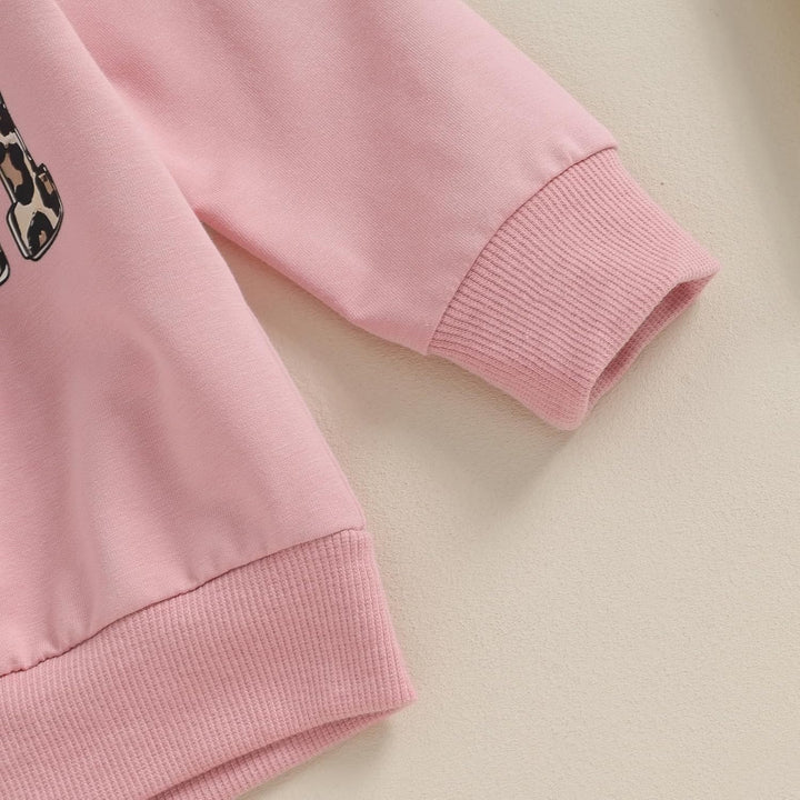 Geagodelia Baby Mädchen Kleidung Babykleidung Outfit Set Langarmshirt Sweatshirt + Leopard Hose Neug