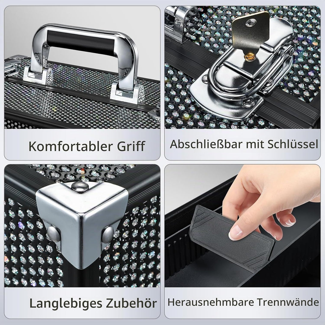 Kosmetikkoffer Schminkkoffer Make up Organizer Friseur Koffer Multikoffer Grosser Friseurkoffer Leer