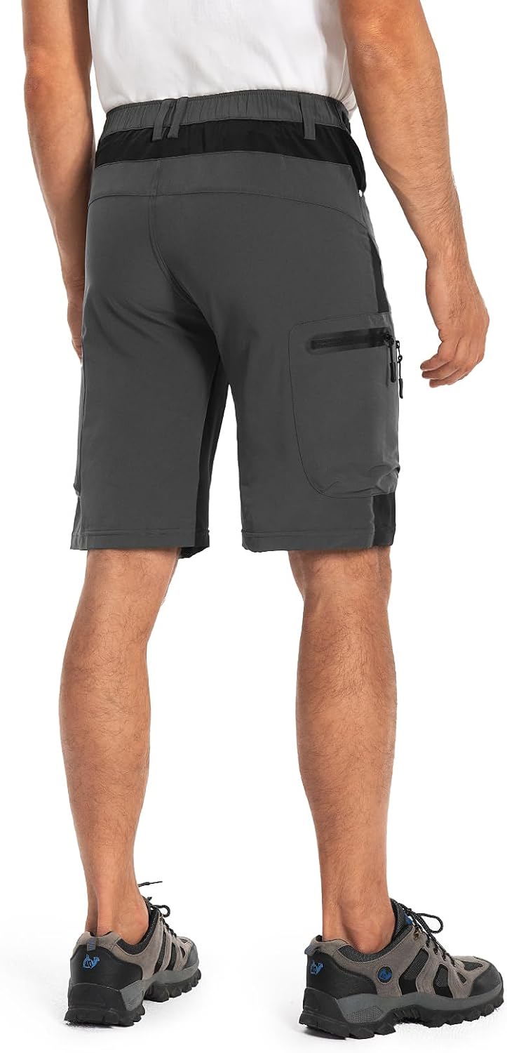 Hiauspor Kurze Hosen Herren, Leichte Wanderhose Atmungsaktiv Schnelltrocknen Cargo Bermuda Shorts El