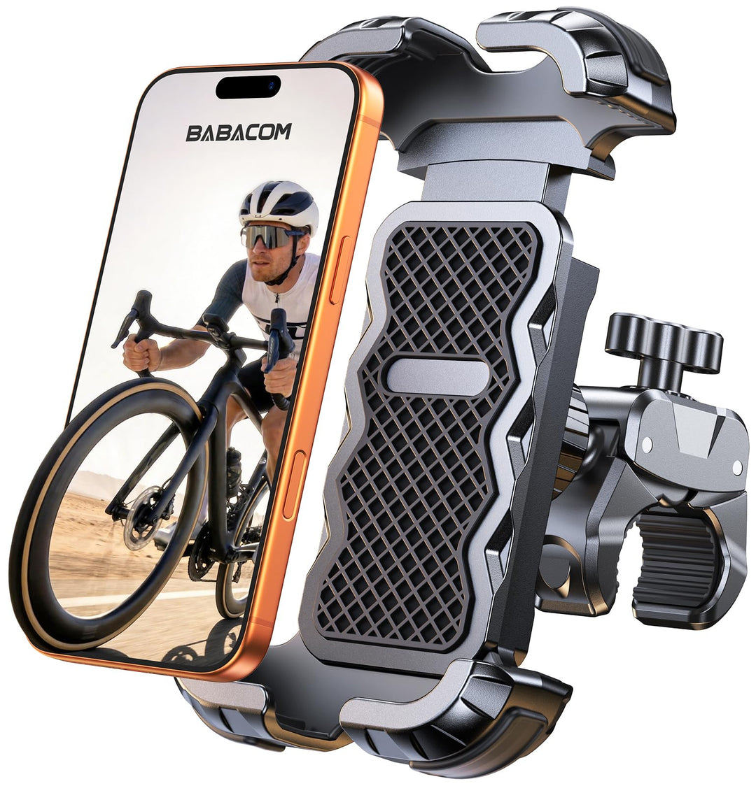 Babacom Handyhalterung Motorrad [1s Auto-Sperre] [360° Anti-Shake] Handyhalterung Fahrrad Lenker für