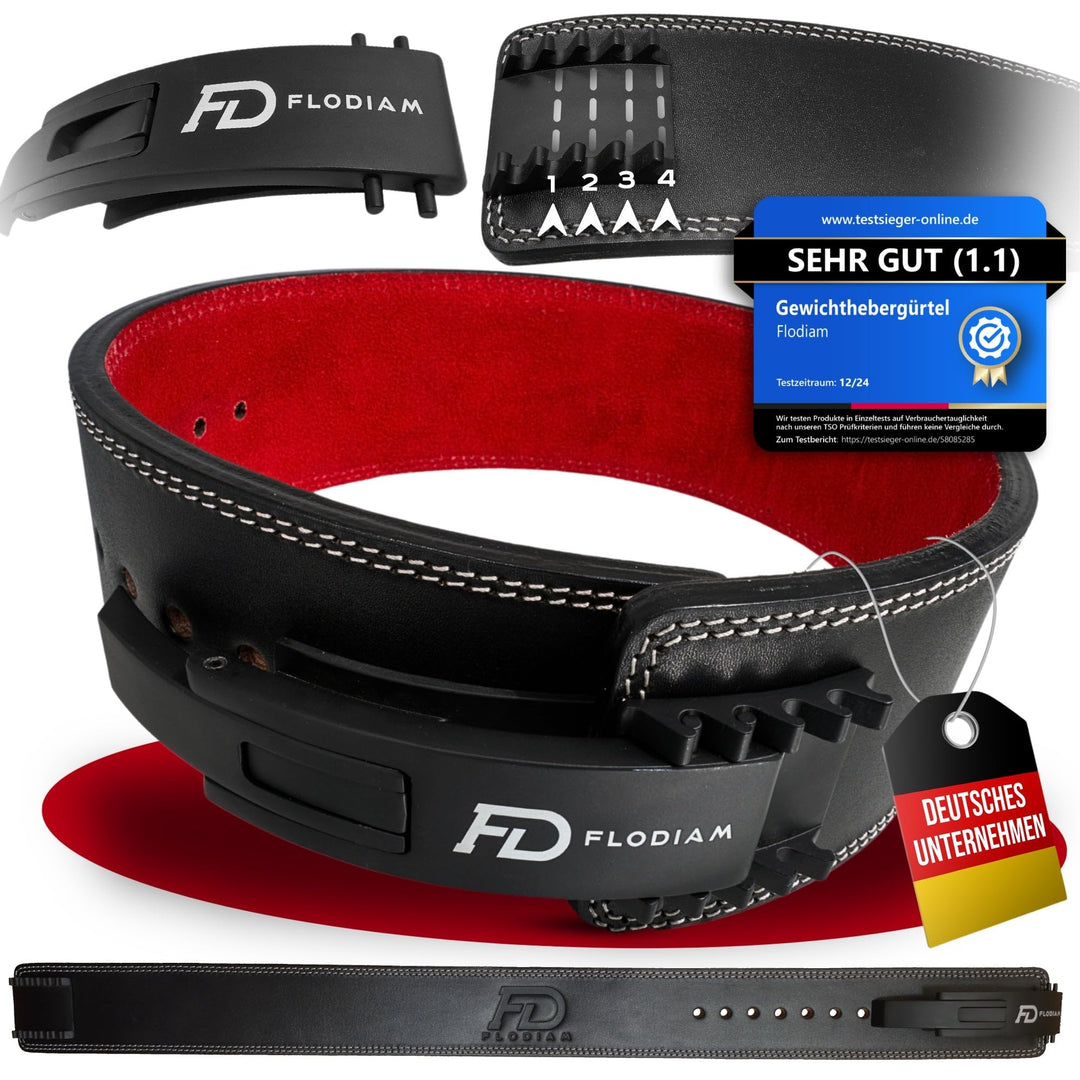 Profi Gewichthebergürtel Full Power Design Herren & Damen [Schnellverstell] Hebelverschluss Gym Lift