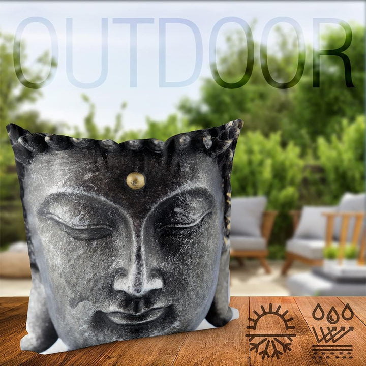 VOID Buddha Statue Stein Zen Kissenbezug Kissenhülle Sofakissen Kissen Deko Outdoor-Kissen Dekokisse