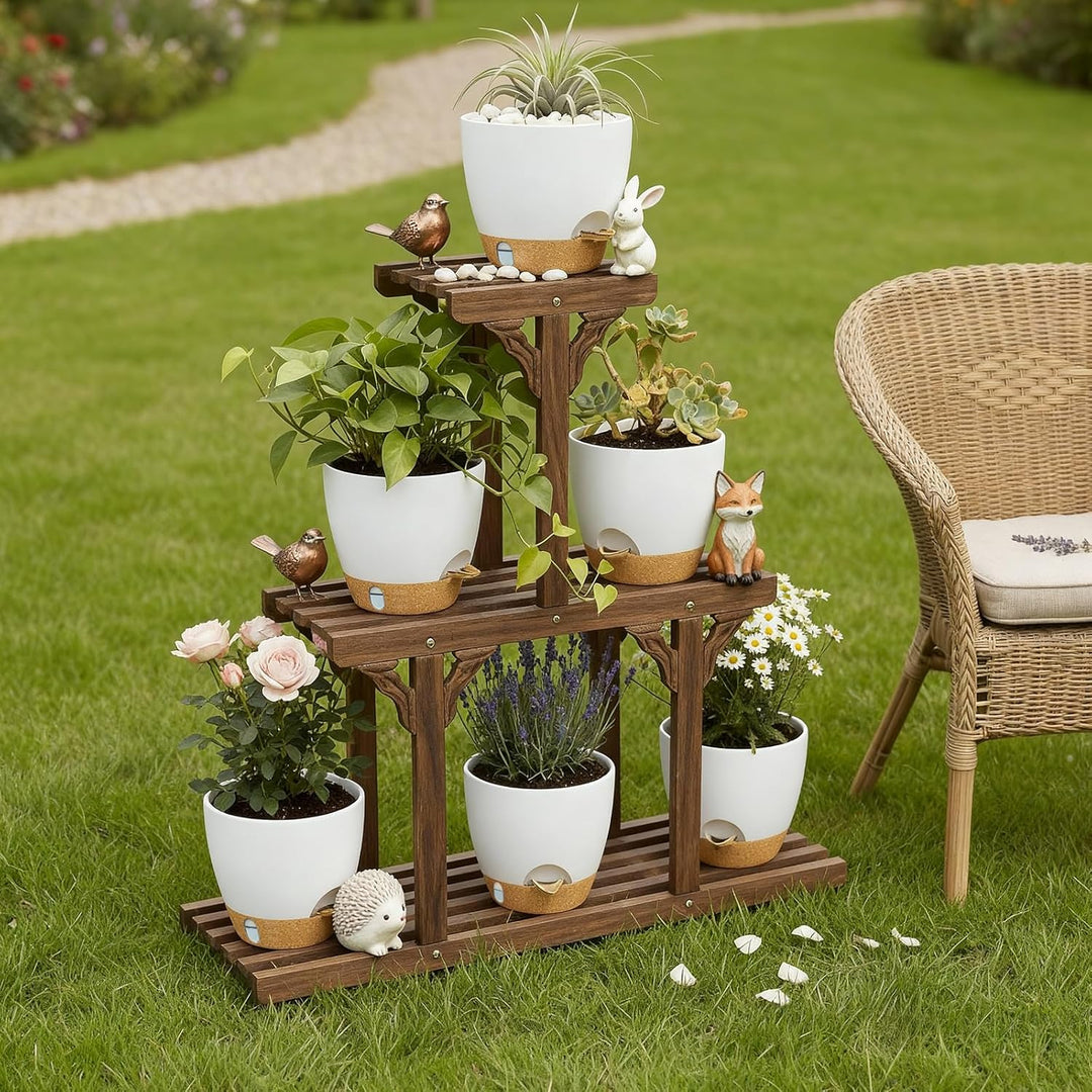 ZMTECH 15 cm Kunststoff-Pflanztöpfe mit Selbstbewässernde Pflanztöpfe mit Abflusslöchern und herausn