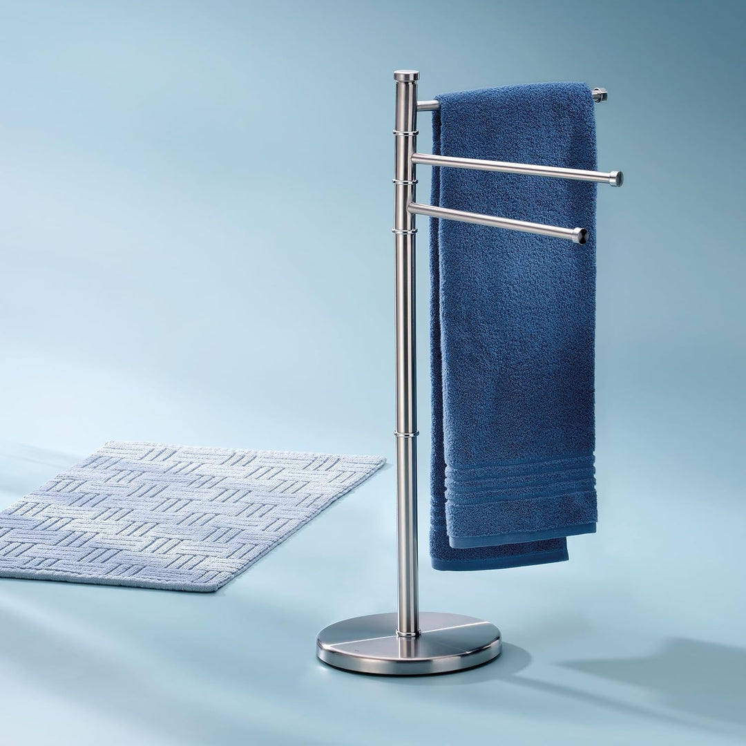 Kela 18958 Handtuchhalter, 3 Arme, Rostfrei, Edelstahl Matt, 85,5 cm Höhe, Swing, Swing