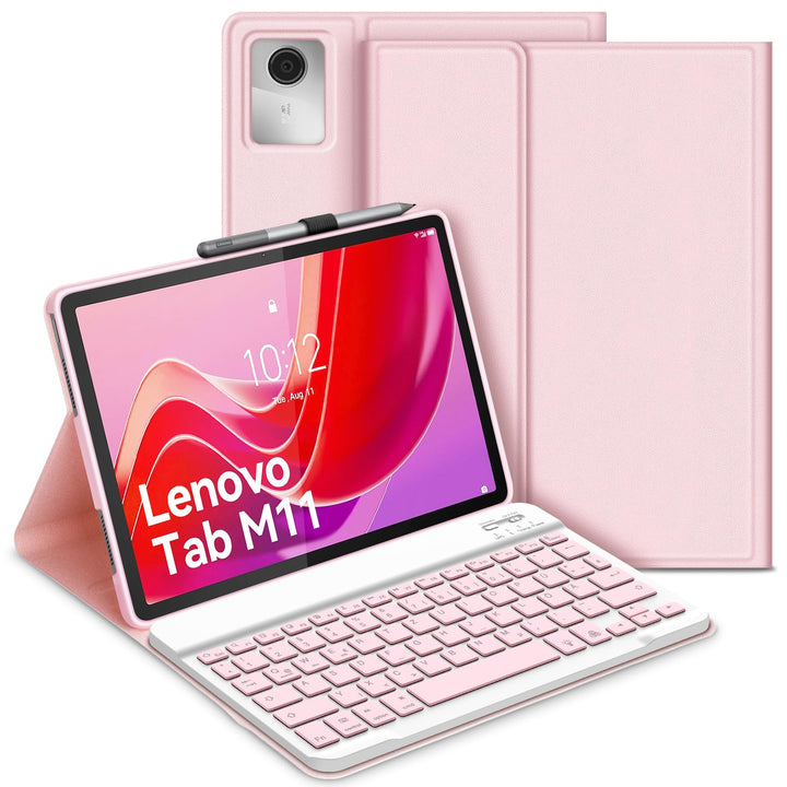 Bettdow für Lenovo Tab M11 2024 11" Tastatur Hülle, QWERTZ Abnehmbare Tastatur mit Schutzhülle für L