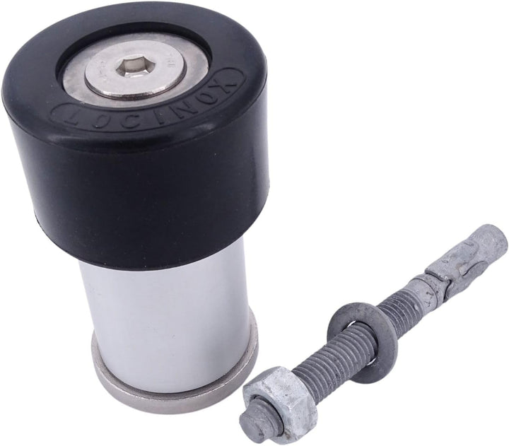 Locinox Torstopper | Torpuffer | Bodenanschlag | GATESTOP | Aluminium | Höhe: 6-14 cm | 1 Stück