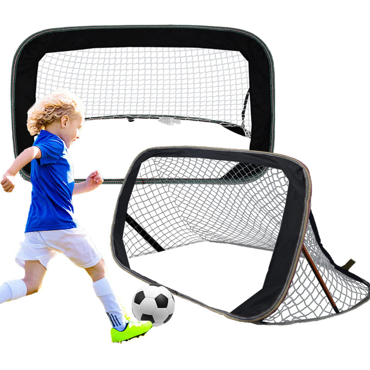 Profi Pop-Up Fussballtor 2er Set 120×70×70 cm Mobiles Kleinfeldtor für Fussballtraining & Technik-Dr