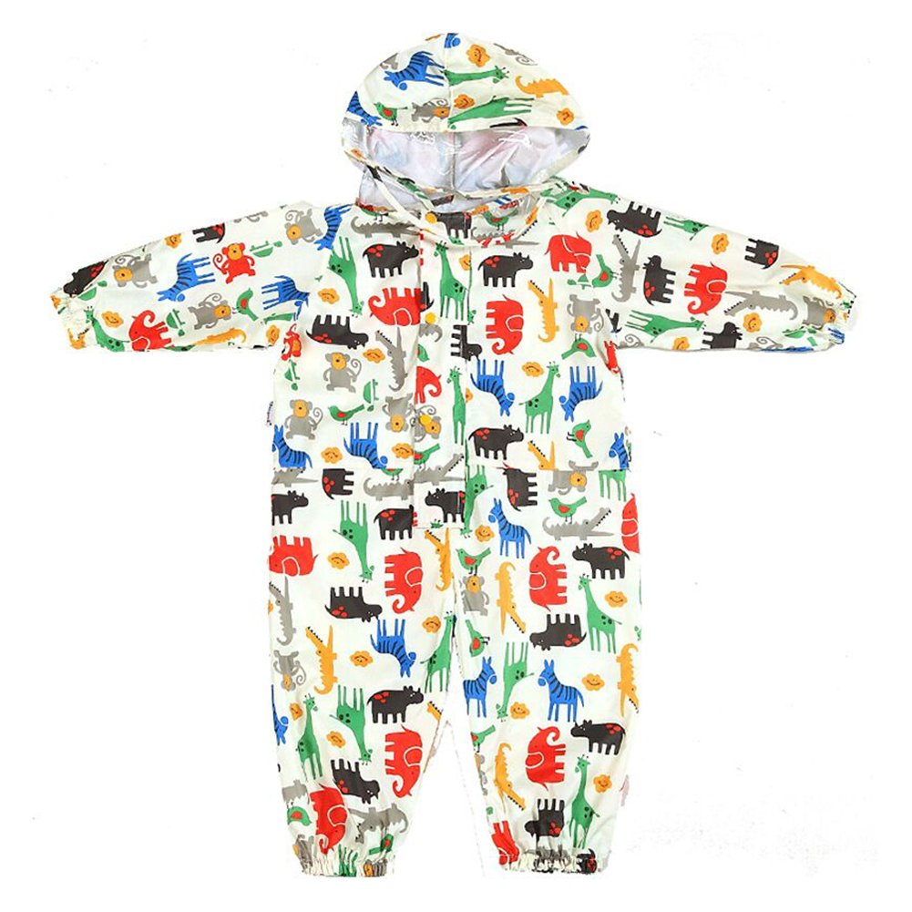 Regen Overall Kinder Unisex 100% Wasserdichter Regenanzug Kinder Regenoverall Jungen Mädchen Leichte