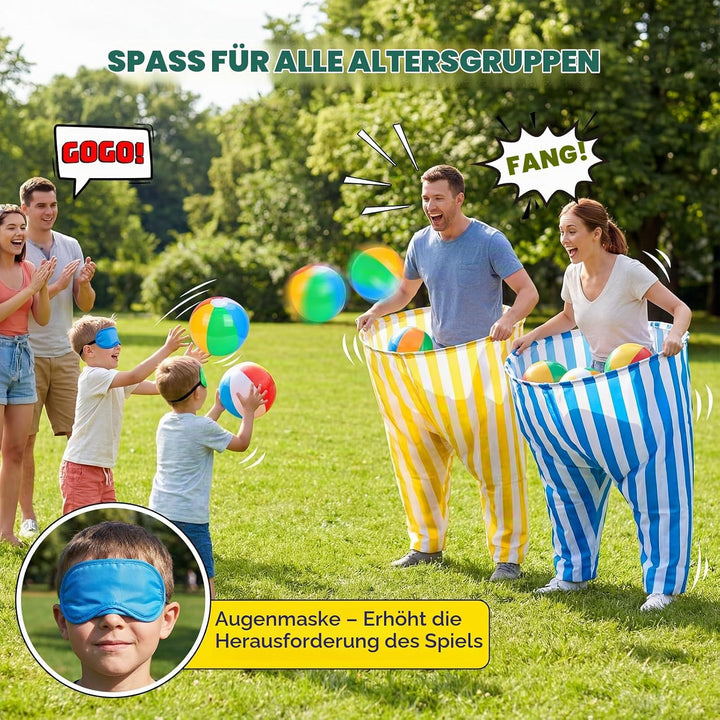 CWLAKON 145Pcs Granny Pants Gartenspiel 4er-Pack mit 24 Bällen, übergrosse Riesenhose Outdoor-Spiel