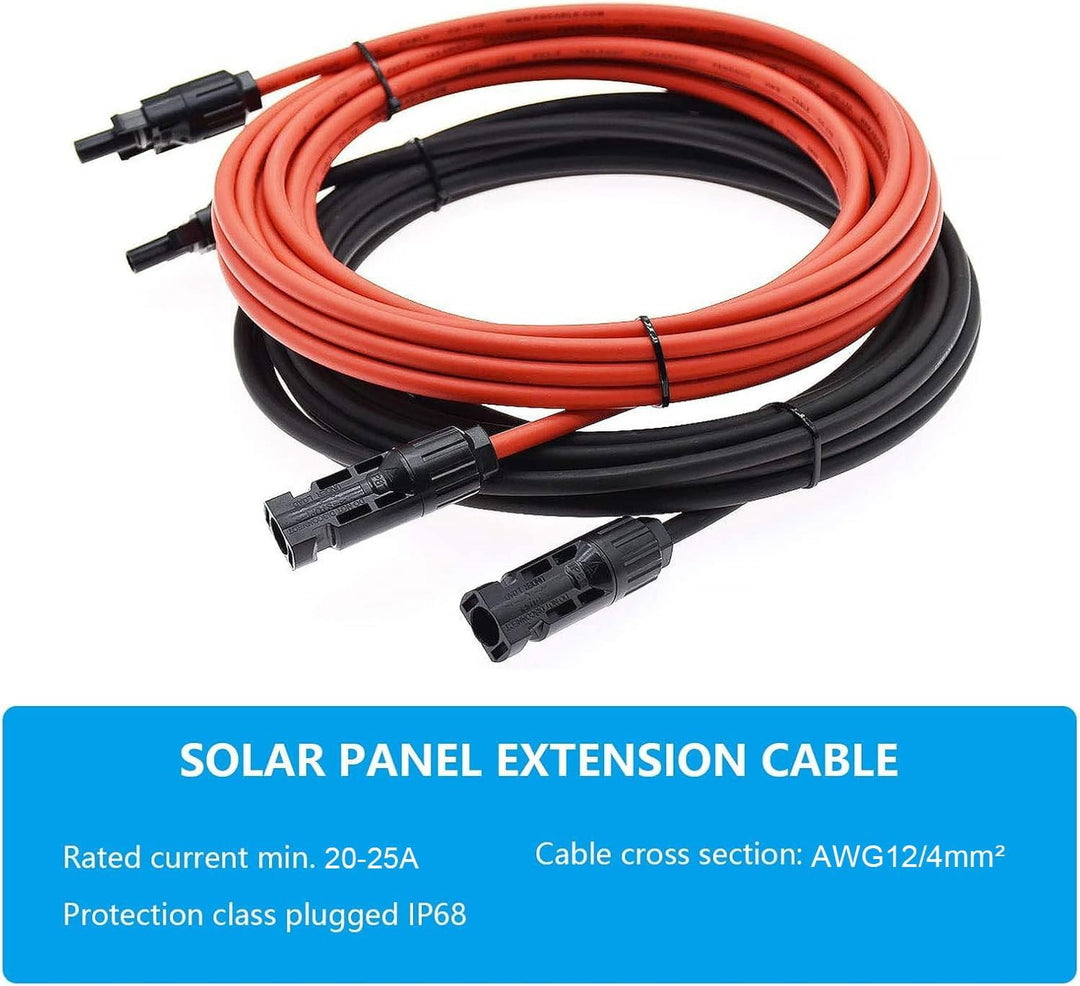 Solarkabel Verlängerung 15m,Solarkabel 4mm²,Solarkabel Verlängerungskabel,Photovoltaik Solarkabel So