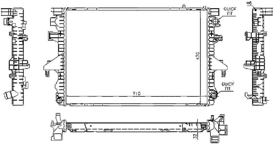 NRF 53795 Kühler, Motorkühlung