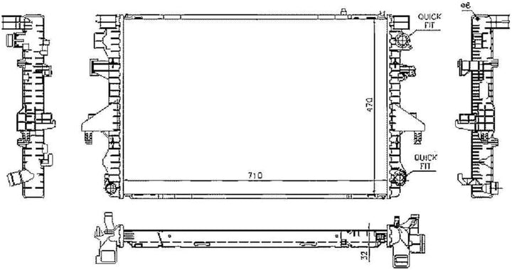 NRF 53795 Kühler, Motorkühlung