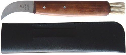 Windmühlenmesser Pilzpflückmesser 4,6cm + Etui Pflaume