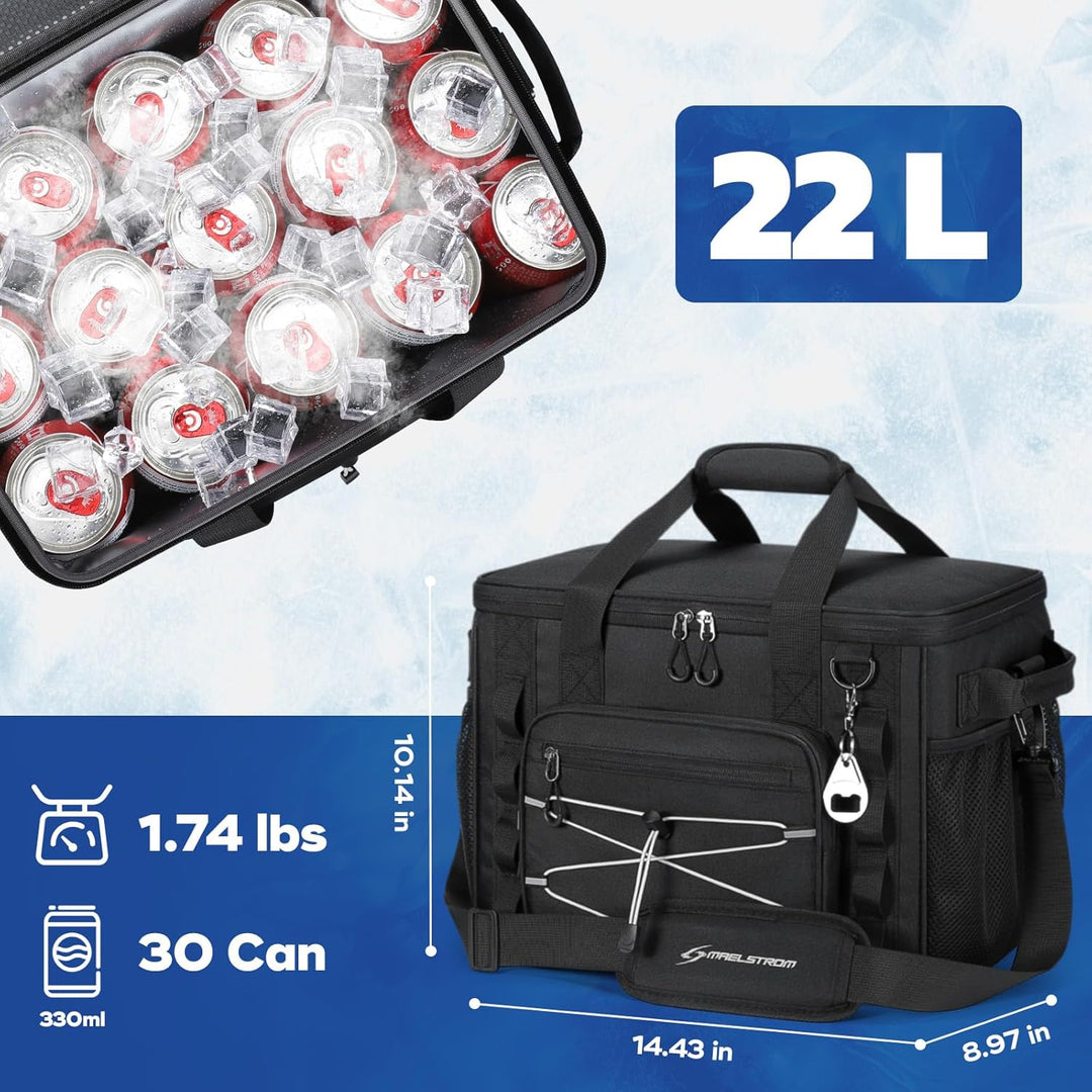 Maelstrom Kühltasche 22/27L, isolierte Thermotasche, auslaufsicher | Hält bis zu 24 Std. kalt mit Ei