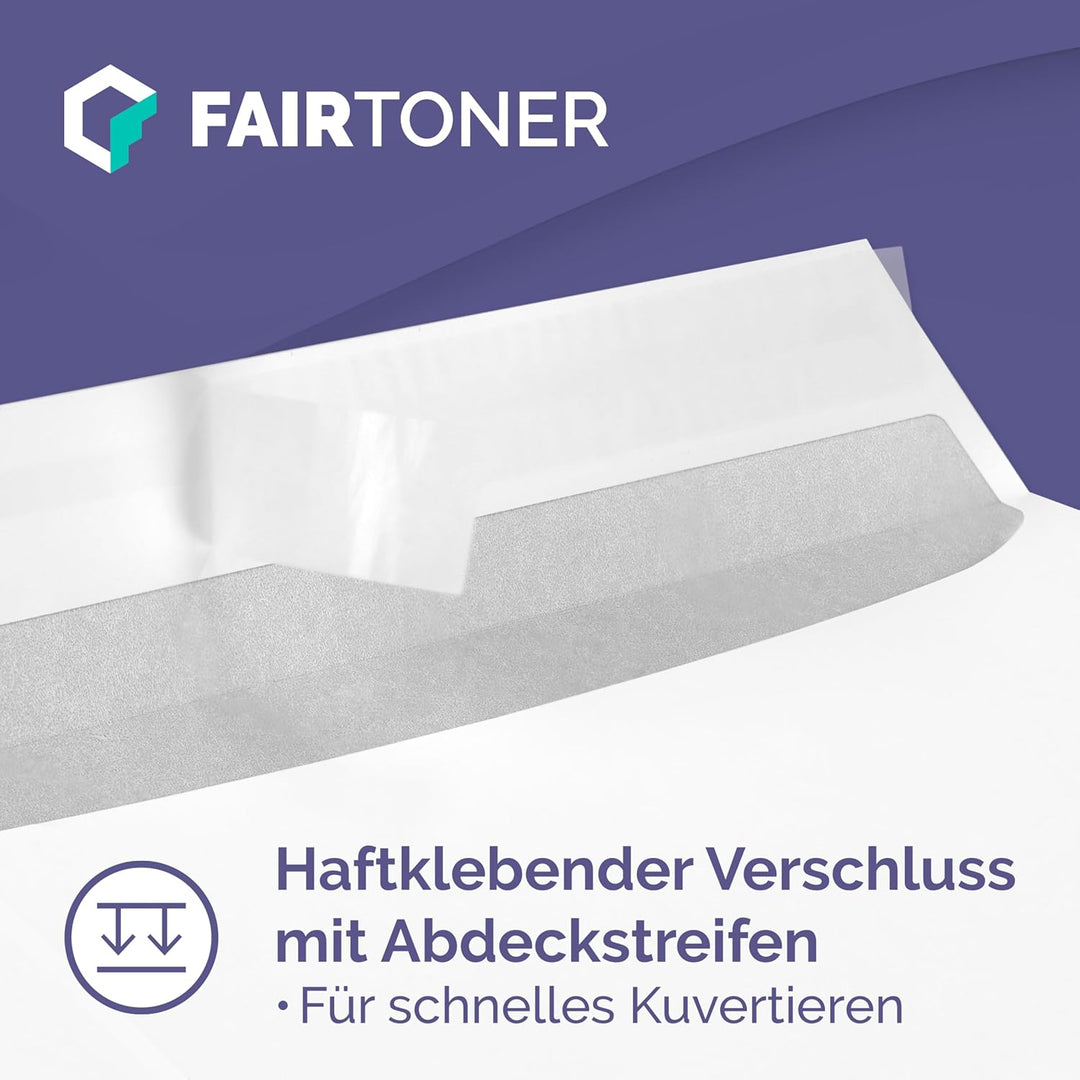 Versandtasche C4 (250 Stück Umschläge) Haftklebende Versandtaschen weiss 90gsm, mit Innendruck,mit F