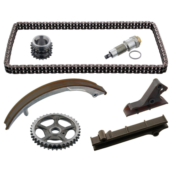 febi bilstein 36592 Steuerkettensatz für Nockenwelle, mit Gleitschienen und Kettenspanner , 1 Stück