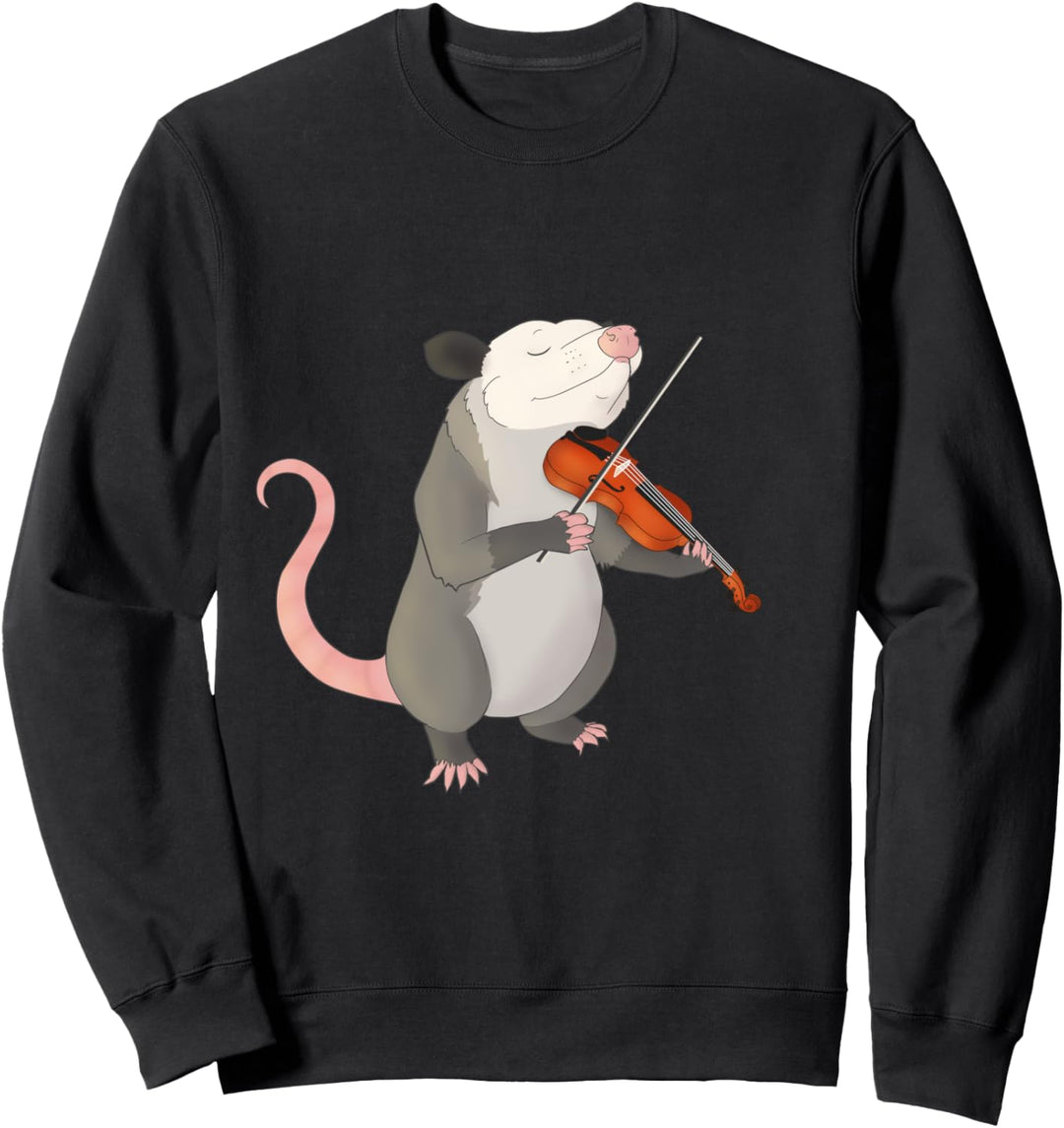 Opossum spielt Geige Sweatshirt