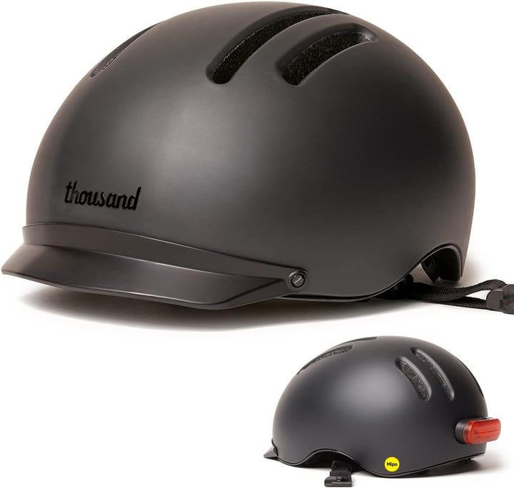 Thousand Chapter MIPS Fahrradhelm für Erwachsene, LED-Rücklicht, Radfahren & Fahrradsicherheitszerti