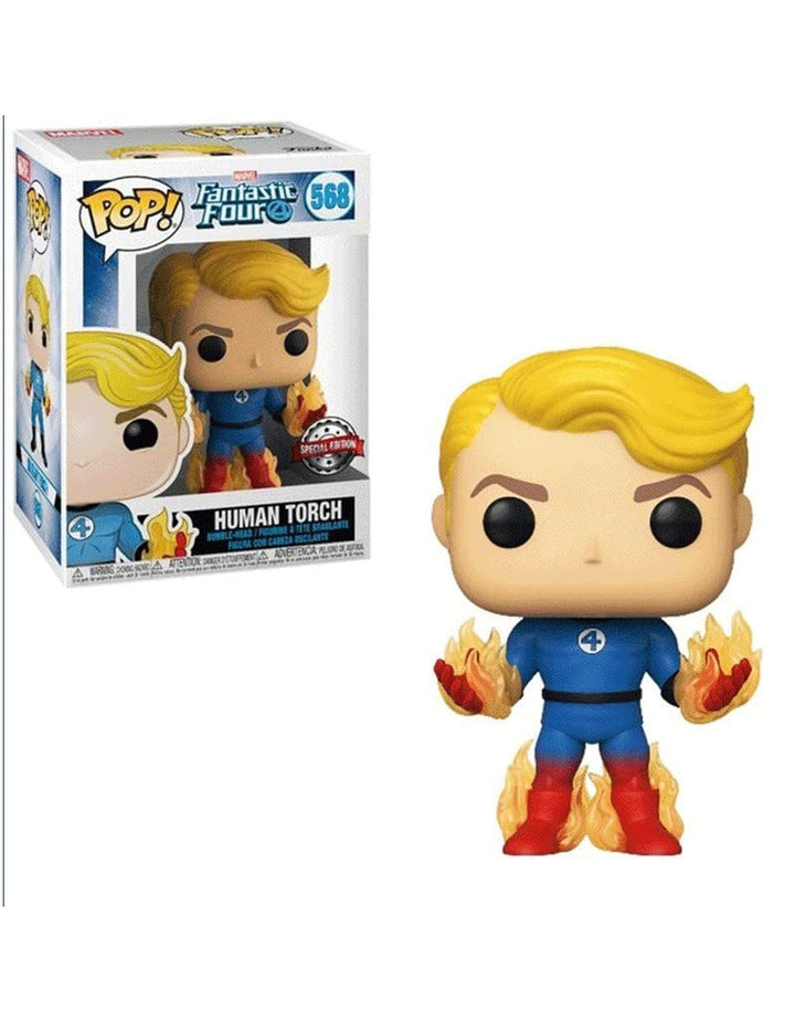 Marvel Funko – 45007 – Funko Pop Fantastic Four – Human Tourch – Wackelkopf Vinyl Figur, 9cm