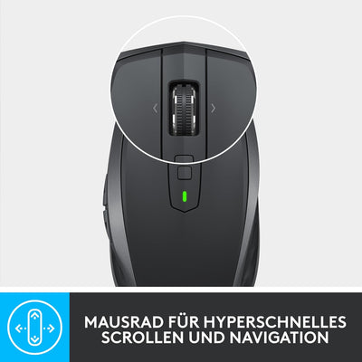 Logitech MX Anywhere 2S Bluetooth Edition kabellose Maus, mehrere Oberflächen, superschnelles Scroll