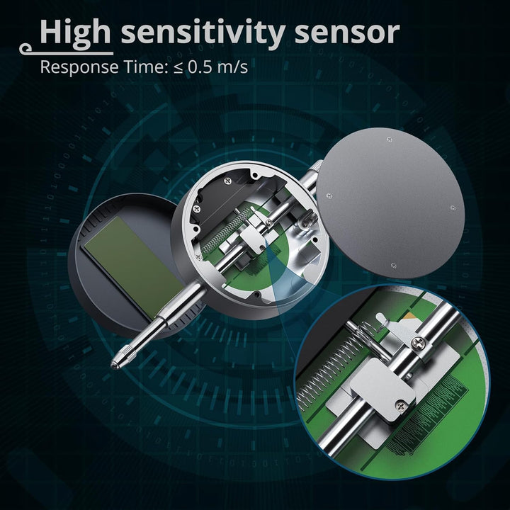 ALLmeter 0.01/0.0005'' Digital Messuhr 0-25.4 mm/1" mit Toleranzfunktion Zoll/metrische Umrechnung D