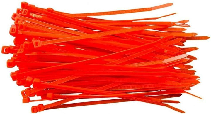 BeBo Kabelbinder Neon Orange 7.8 x 365 mm I 100 Stück I Wetterfest & Stabil für Innen- & Aussenberei