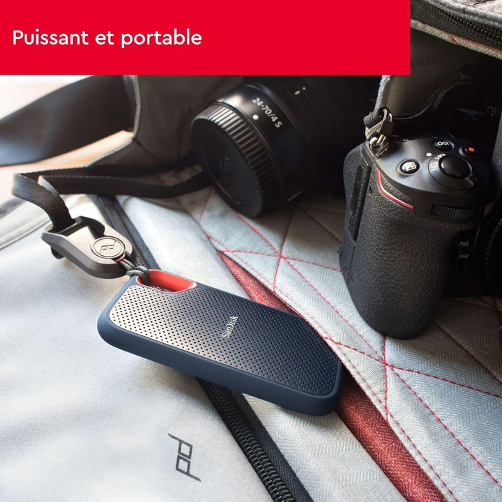 SanDisk Extreme Portable SSD 500 GB (tragbare NVMe SSD, USB-C, bis zu 1.050 MB/s Lesegeschwindigkeit