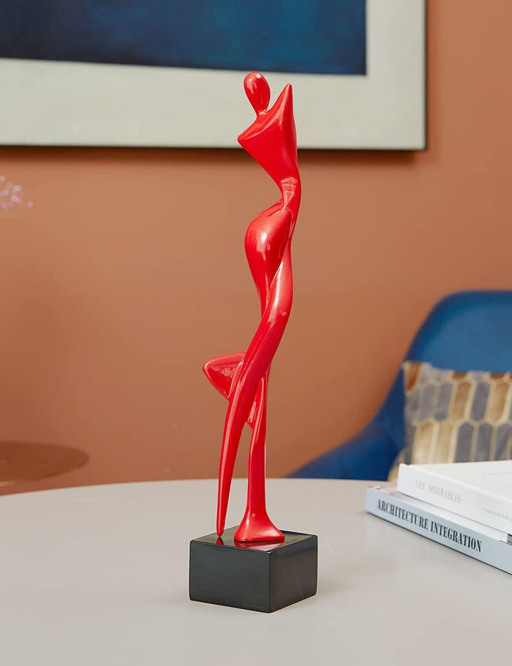 NENBOLEC Frau Statue Figuren Modern Arts Skulptur Yoga Geschenk Mädchen Dekor Wohnzimmer Kunst Polyr
