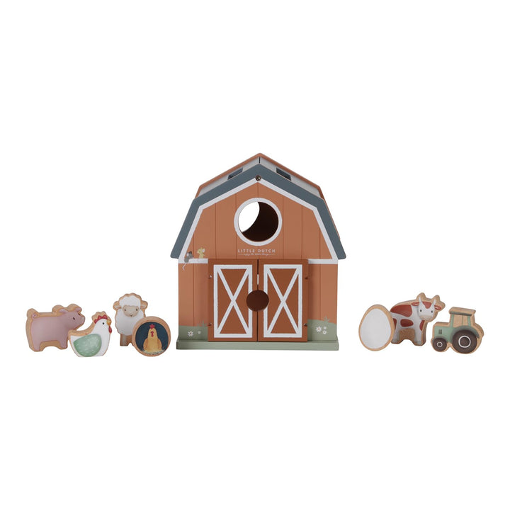 Little Dutch 7147 FSC Holz Steckspiel Sortierspiel Bauernhaus - Little Farm