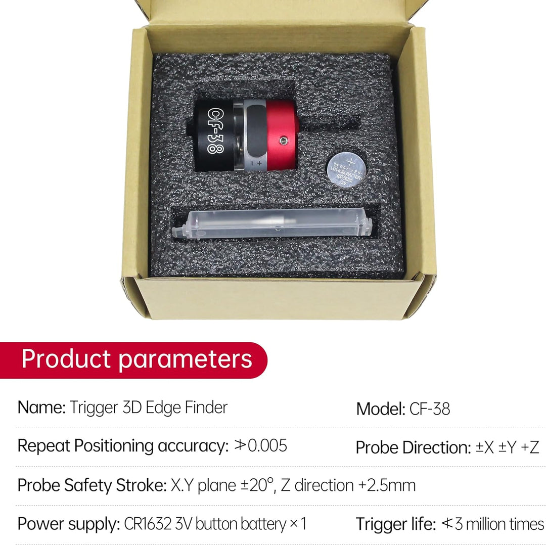 RATTMMOTOR UPDATE CF-38 3D Kantentaster,Genauere Genauigkeit,3D-Kantensucher,3D-Kantentaster Positio