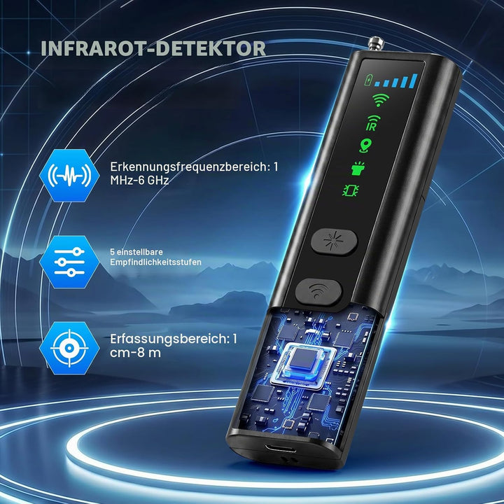 Wanzen Detektor Kamera Detektor Versteckte Kamera Detektor mit 5 Stufen Hidden Camera Detector RF Wi