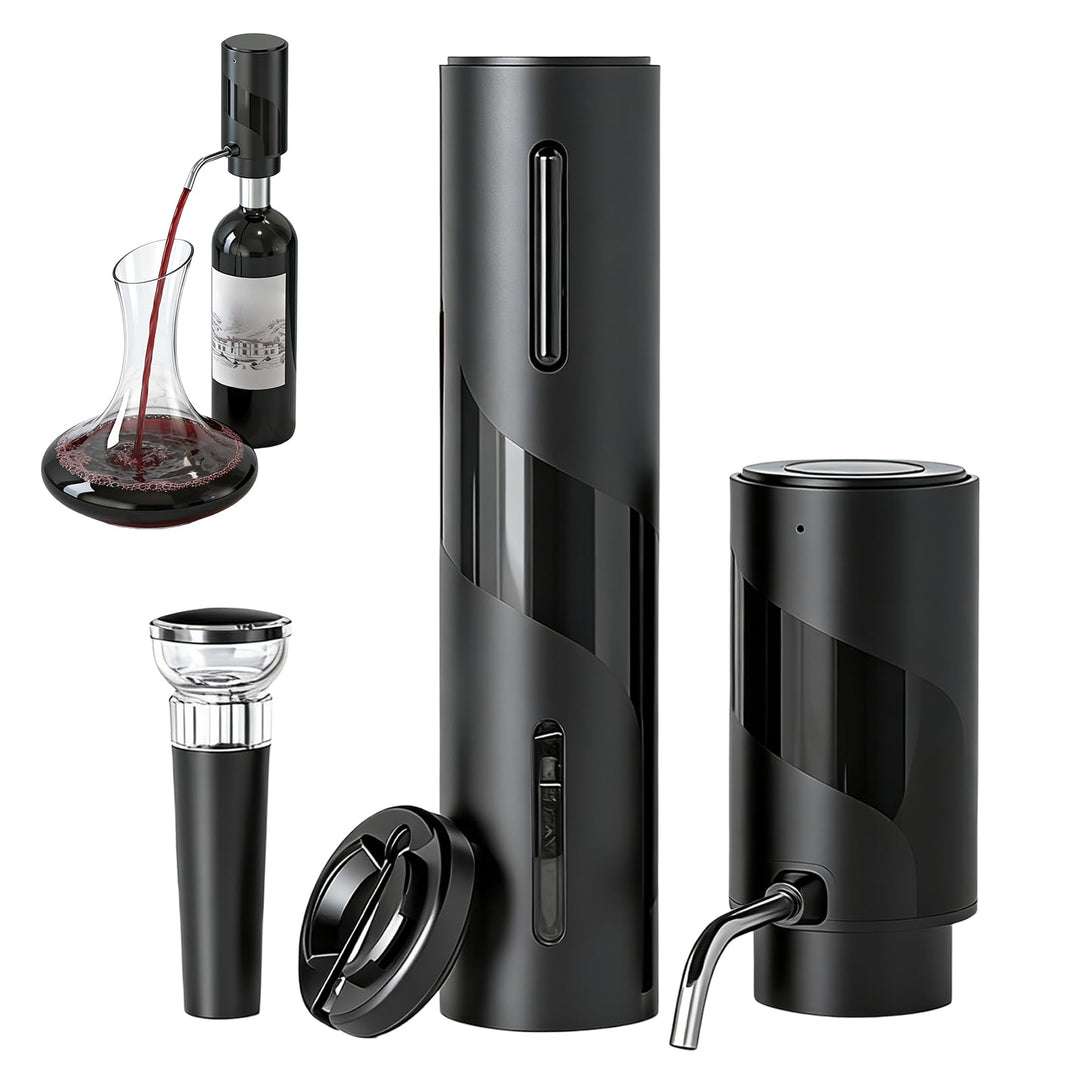 Elektrischer Korkenzieher Elektrischer Weinbelüfter Set 4-in-1 Weinset, Elektrischer Weinschrauber m