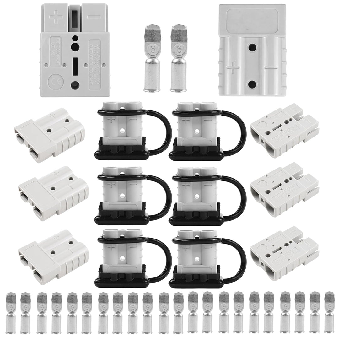 12 Stück Anderson Stecker 50A 600V, Batterie Schnelltrennstecker, Hochstromstecker 50A für Auto, Woh