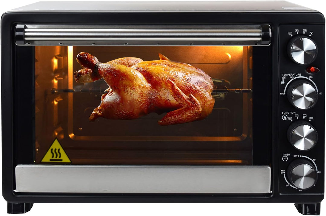 Syntrox Germany 30 Liter Mini Stand Backofen mit Umluft und Drehspiess Miniofen Minibackofen Pizzaof