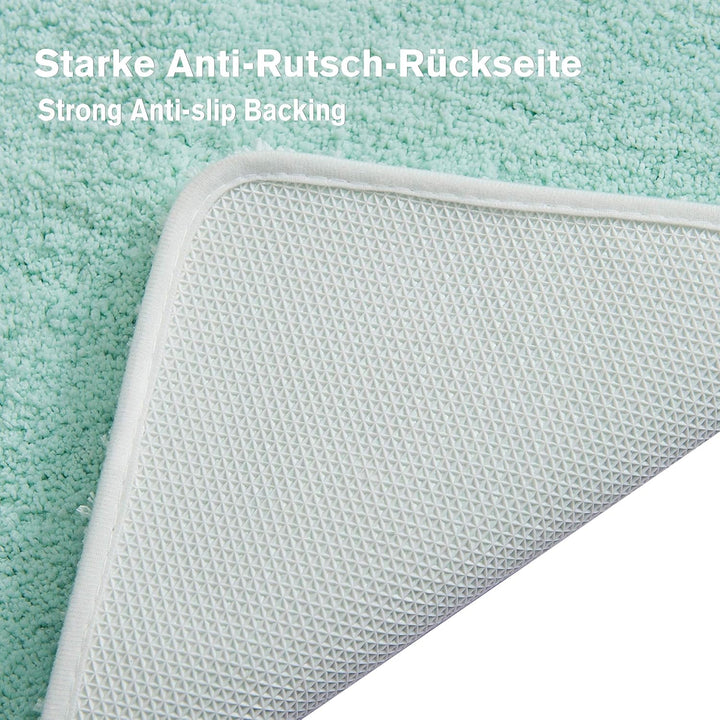 SFLXO Badematte 80cm x 50cm rutschfest-Badvorleger Maschinenwaschbar Anti-Rutsch Badteppich Weich Wa