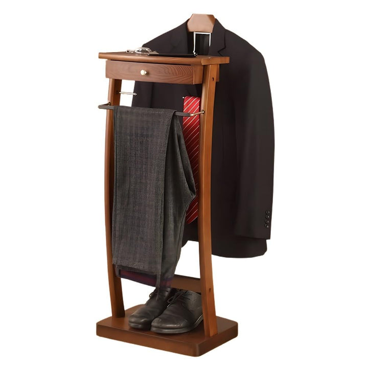 Praktischer Stummer Damen Diener mit Tablett, Herrendiener Stummer Diener Kleiderständer mit Schubla