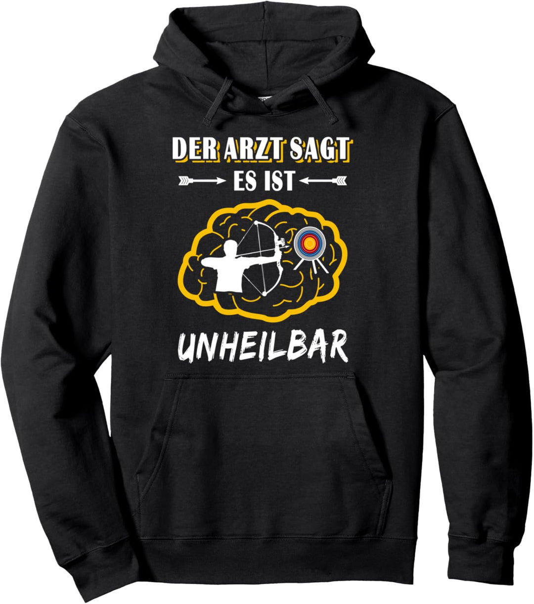 Bogensport Bogensportler Bogen Compoundbogen Bogenschiessen Pullover Hoodie