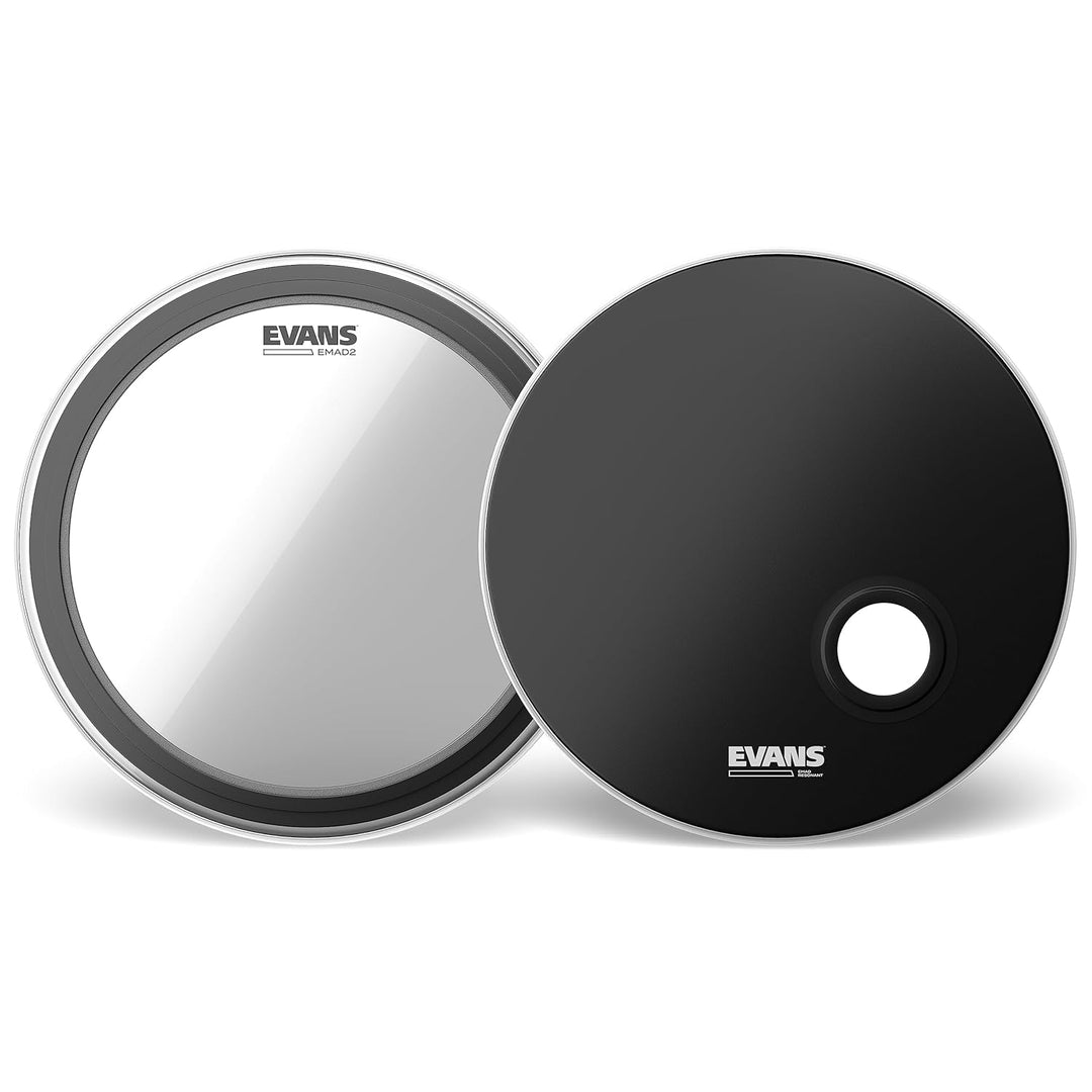 Evans EMAD2 System Bassdrum Pack – enthält 1 Bassdrum Head, 1 Reso Drum Head, 2 austauschbare Dämpfu