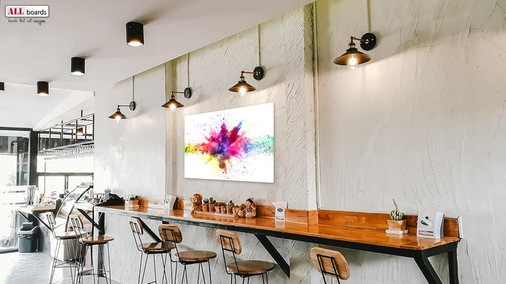 ALLboards Metallische Magnettafel HOLI-FESTIVAL FARBENFROH 60x40cm MetalBoards Memoboard für jede Ar