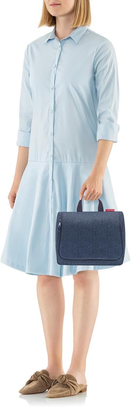 Toiletbag XL Ferringbone Dunkelblau, Dunkelblau, ESTÁNDAR, Casual Herringbone Dark Blue, Herringbone