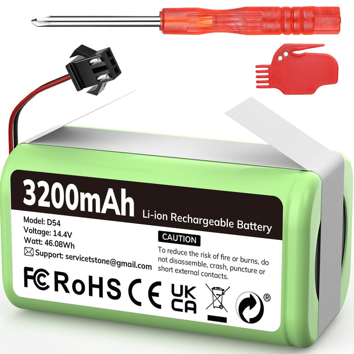 14.4V 3200mAh Li-Ion morpilot 14.4V 3200mAh Ersatzakku für eufy RoboVac, G10 G20 G30 G35 G40 Hybrid,