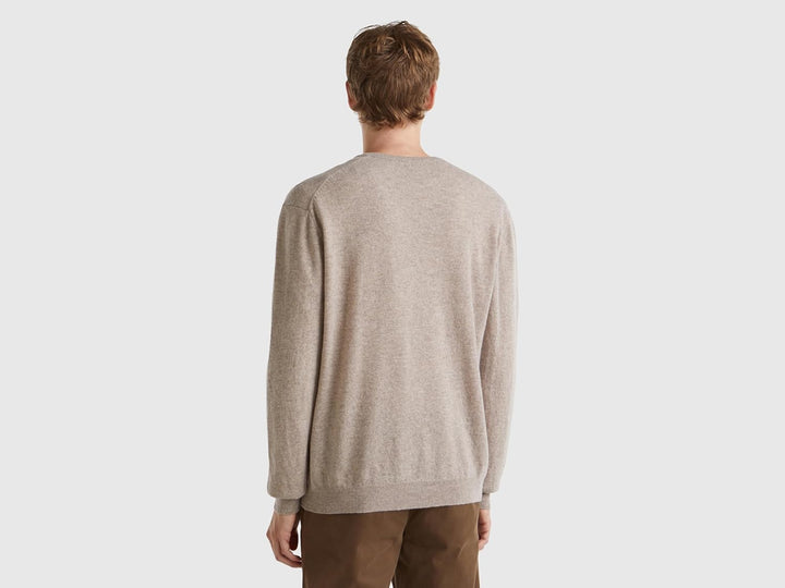 United Colors of Benetton Herren Pullover, Taupe 530
